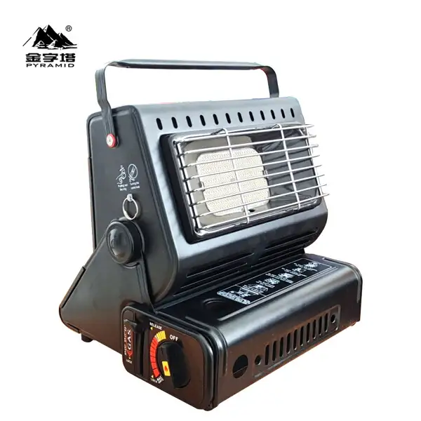 Low Price  Stainless Steel Black 2 In 1 Modern Camping Portable Butane Gas Heater Stove